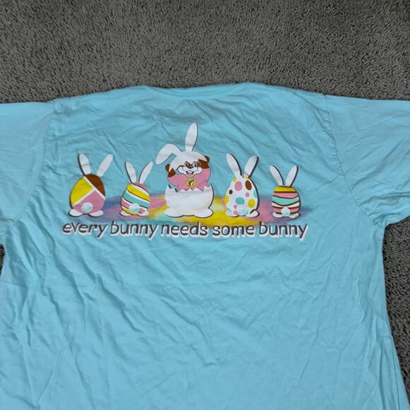 Bucees Shirt Mens Large Easter Blue Pink Every Bunny Needs Some Bunny 2024 - Picture 6 of 9